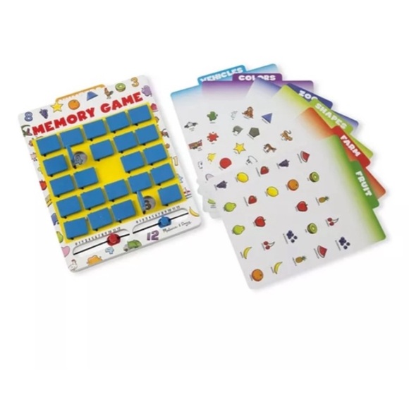 NEW Melissa & Doug Travel Memory Game, Wooden Game Board, 7 Double-Sided Cards. - Picture 5 of 6